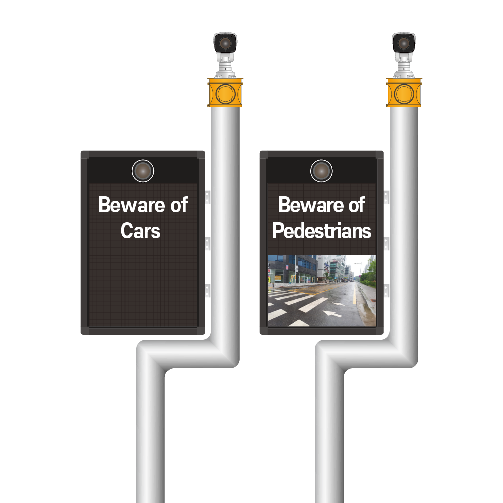  Right turn induction pole